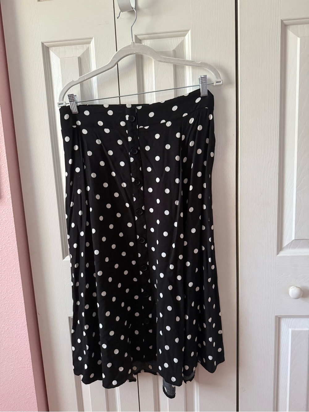 torrid Black and White Polka Dot Midi Skirt